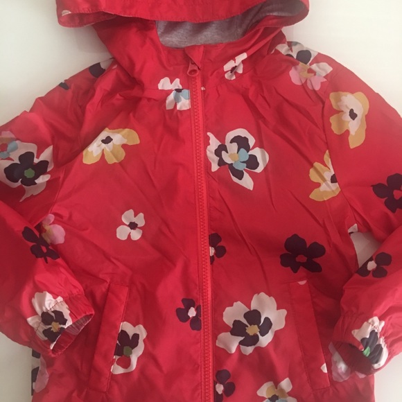 Gap kids girl red floral lined Windbreaker size XS - Picture 1 of 7